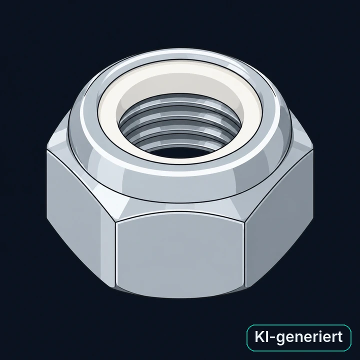 Mutter mit Klemmteil als Illustration